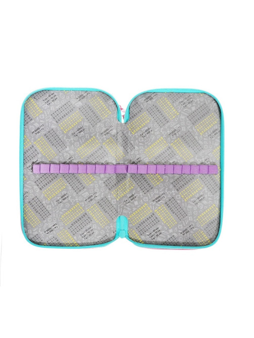 Пенал школьный, 3 секции, 12.5×20.5×5.5 см «Кот Корея»