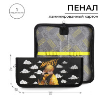 Пенал школьный, 1 секция, 9×19.5×2.5 см «Аниме»