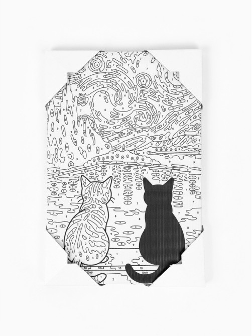 Картина по номерам «Два кота», 20×30 см