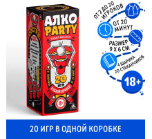 Настольная игра для взрослых «Алко Пати», набор, 20 игр в одной коробке, 54 карты, 18+