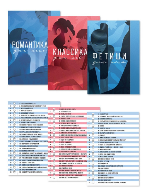 Настольная игра для пар «Тайные желания. Средний уровень», 90 карт, 6 листов, 18+