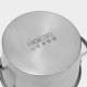 Кастрюля Magistro HiTech Steel, 5.2 л, d=24 см, h=14.5 см, с крышкой, слив для воды, капсульное дно, индукция, нержавеющая сталь, серебристая