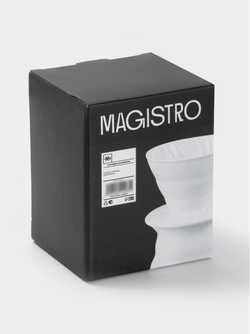 Пуровер-Кофейник Magistro «Глянец», 350 мл, керамика, белый