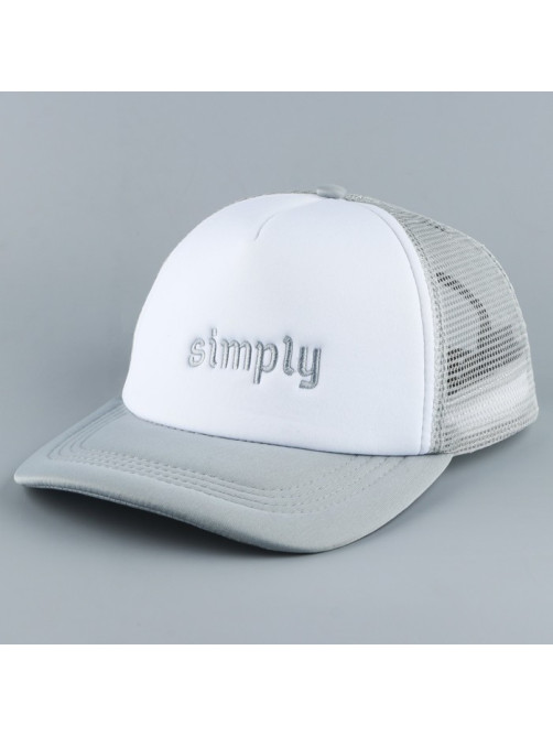 Кепка женская с сеткой Simply, серая, р-р 56
