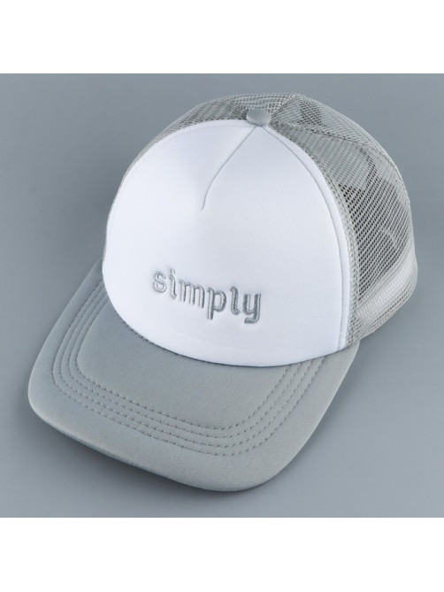 Кепка женская с сеткой Simply, серая, р-р 56
