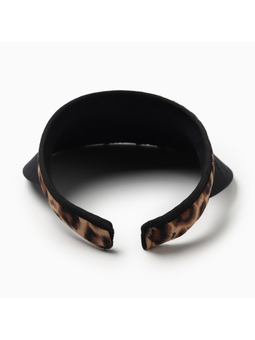 Козырёк женский MINAKU Leopard, чёрный, размер 56-58