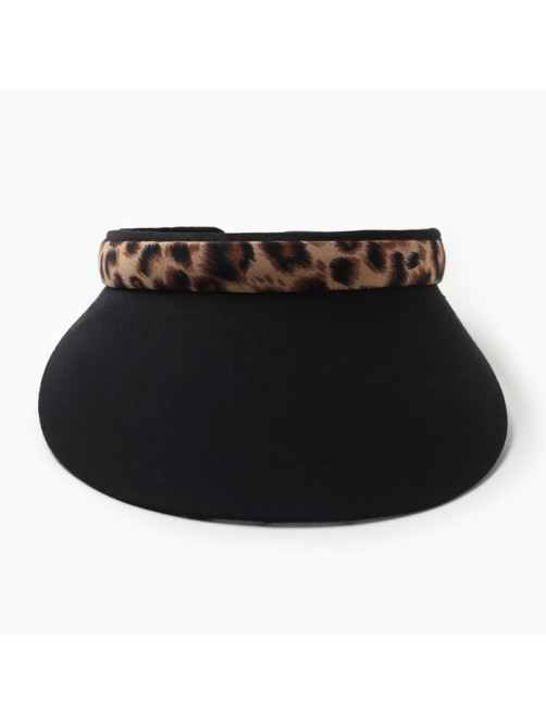 Козырёк женский MINAKU Leopard, чёрный, размер 56-58
