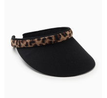 Козырёк женский MINAKU Leopard, чёрный, размер 56-58