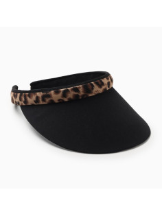 Козырёк женский MINAKU Leopard, чёрный, размер 56-58