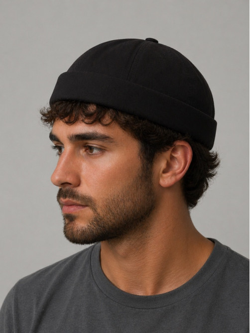 Кепка докер без козырька MINAKU, размер 56-58, чёрная