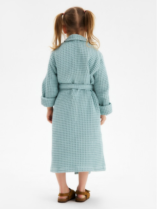 Халат вафельный детский SL HOME: Kids «Аззура», размер 36, 100% хлопок, 280 г/м²