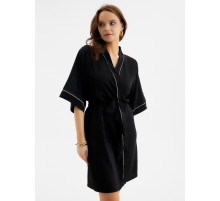 Халат домашний женский KAFTAN Leo black collection, размер 40-42, чёрный