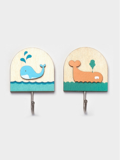 Набор самоклеящихся деревянных крючков LaDо́m Wooden animals, 2 шт., 7.8×2.7×5.1 см