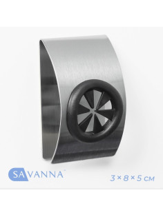 Крючок - держатель самоклеящийся SAVANNA Chrome Loft, для салфеток и полотенец, металл, 3×8×5 см, хромированный