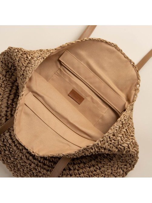 Сумка женская SL Home, ручное плетение, хлопок, длина ручек 30 см, 45×43 см