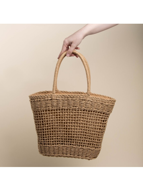 Сумка женская SL Home, ручное плетение, хлопок, длина ручек 18.5 см, 40×27 см
