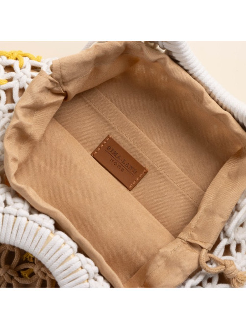 Сумка женская SL Home, ручное плетение, хлопок, кольцо 14.5 см, 30×45 см