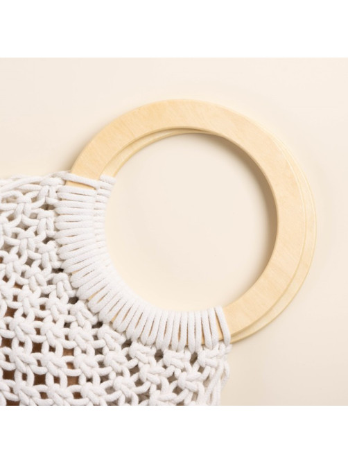 Сумка женская SL Home, ручное плетение, хлопок, кольцо 14.5 см, 30×45 см