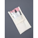 Набор кистей для макияжа COLOR POWER pink, 10 шт., в чехле, белый