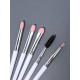 Набор кистей для макияжа COLOR POWER pink, 10 шт., в чехле, белый