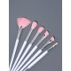 Набор кистей для макияжа COLOR POWER pink, 10 шт., в чехле, белый