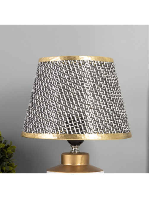 Лампа настольная «Мрамор» 1×40 Вт Е27 черный/золото 22.5×22.5×35 см