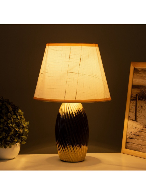 Лампа настольная «София» 1×40 Вт Е14 черный/золото 24×24×40 см