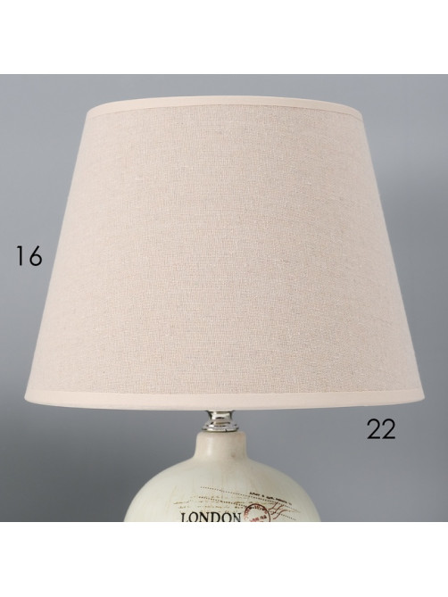 Настольная лампа с абажуром RISALUX «Аззуро», Е14, 40 Вт, коричневый, 23×23×45 см