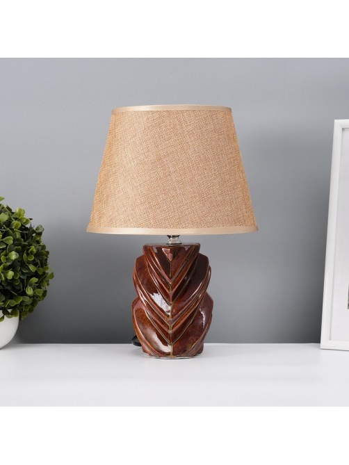 Настольная лампа с абажуром RISALUX «Гринда», Е14, 40 Вт, 22.5×22.5×32 см