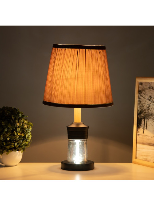 Лампа настольная «Луиза» 1×40 Вт Е27 1×5 Вт LED черный/шоколад 25×25×43 см