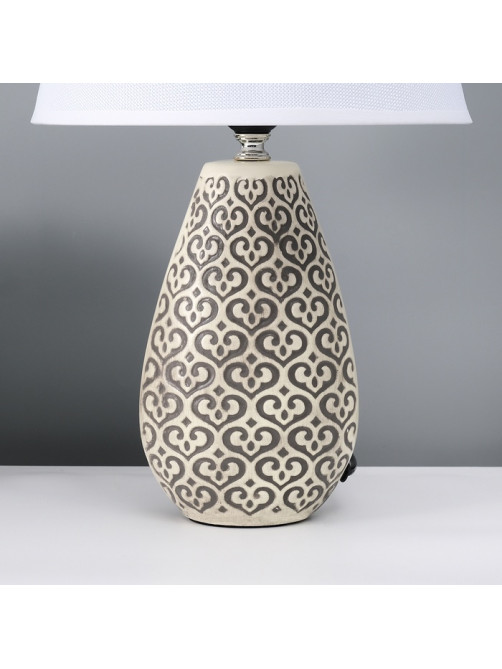 Настольная лампа с абажуром RISALUX «Римини», Е27, 40 Вт, 25×25×43 см