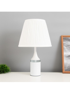 Лампа настольная «Жаннет» 1×40 Вт Е27+LED подсветка белый 24×24×41.5 см