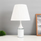 Лампа настольная «Жаннет» 1×40 Вт Е27+LED подсветка белый 24×24×41.5 см