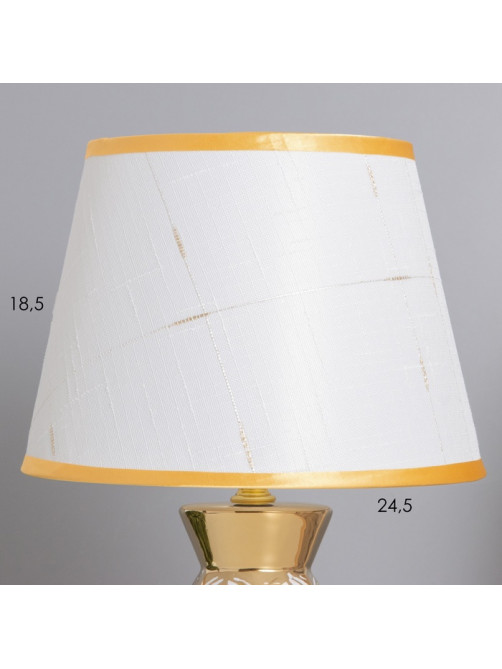 Лампа настольная «Паула» 1×40 Вт Е14 белый/золото 22×22×36 см