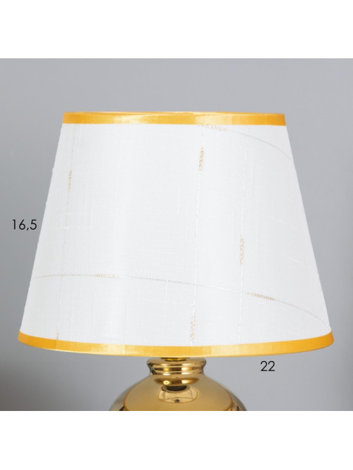 Лампа настольная «Лаура» 1×40 Вт Е14 белый/золото 22×22×36 см