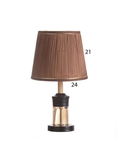 Лампа настольная «Луиза» 1×40 Вт Е27 1×5 Вт LED черный/шоколад 25×25×43 см