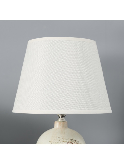 Настольная лампа с абажуром RISALUX «Аджена», Е14, 40 Вт, 22.5×22.5×32.5 см