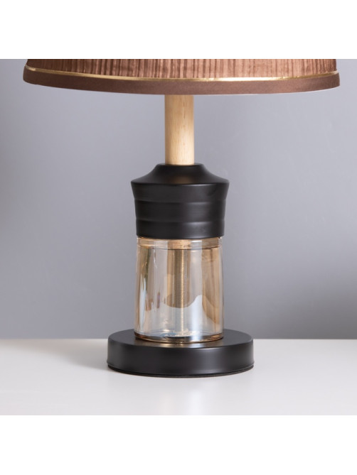 Лампа настольная «Луиза» 1×40 Вт Е27 1×5 Вт LED черный/шоколад 25×25×43 см