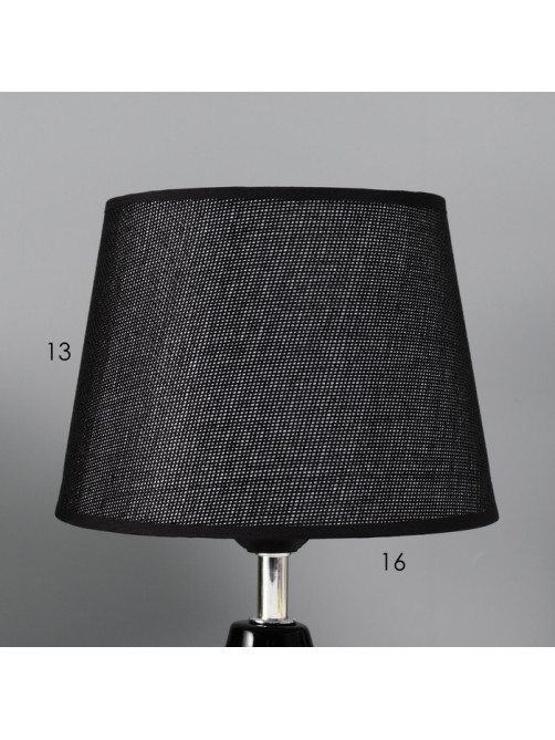 Настольная лампа с абажуром RISALUX «Блеск», 1×40 Вт, Е27, чёрный, 17×17×24 см