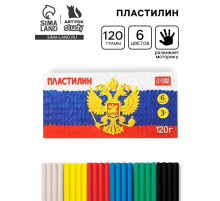 Пластилин «Герб», 6 цветов, 120 г