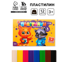 Пластилин 12 цветов, 180 г