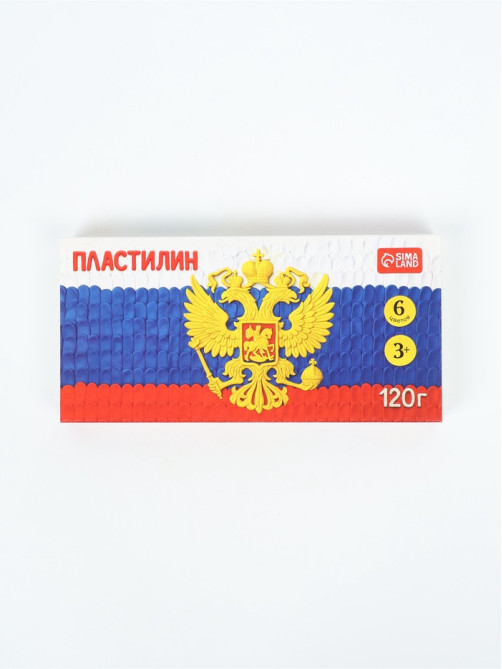 Пластилин «Герб», 6 цветов, 120 г