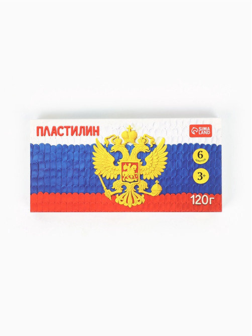 Пластилин «Герб», 6 цветов, 120 г