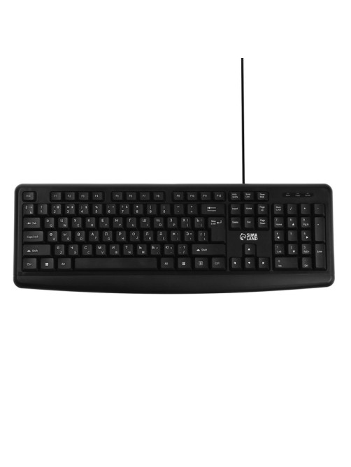 Клавиатура компьютерная Sima-Land SL-01, проводная, мембранная, 104 клавиши, USB, 1.5 м, черная