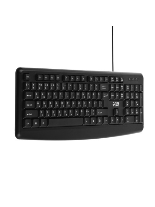 Клавиатура компьютерная Sima-Land SL-01, проводная, мембранная, 104 клавиши, USB, 1.5 м, черная