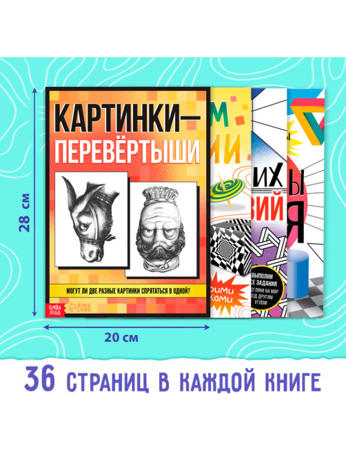 Набор «Оптические иллюзии», 4 книги по 36 стр., 7+