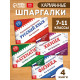Набор книг «Карманные шпаргалки для 7-11 класса», 4 книги по 64 стр.