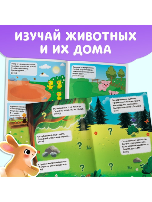 Книжки с наклейками - загадками, набор 2 шт., 60 наклеек, 3+