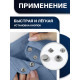 Кнопки установочные TEIRA, Альфа (S-образные), d=15 мм, 10 шт., в пластиковом боксе, цвет серебряный
