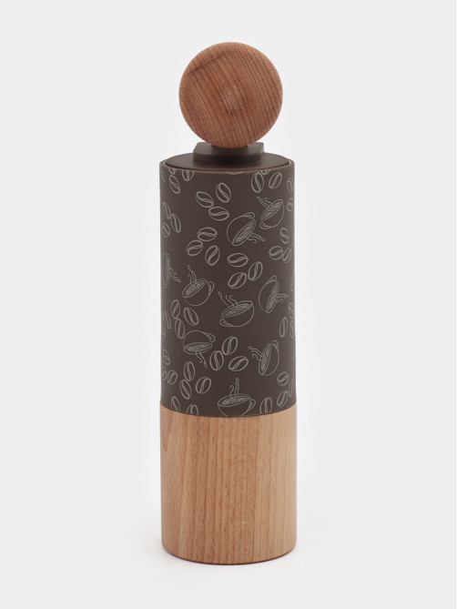 Кофемолка механическая Доляна «Робуста», 21×5.5 см, пластик, светлое дерево